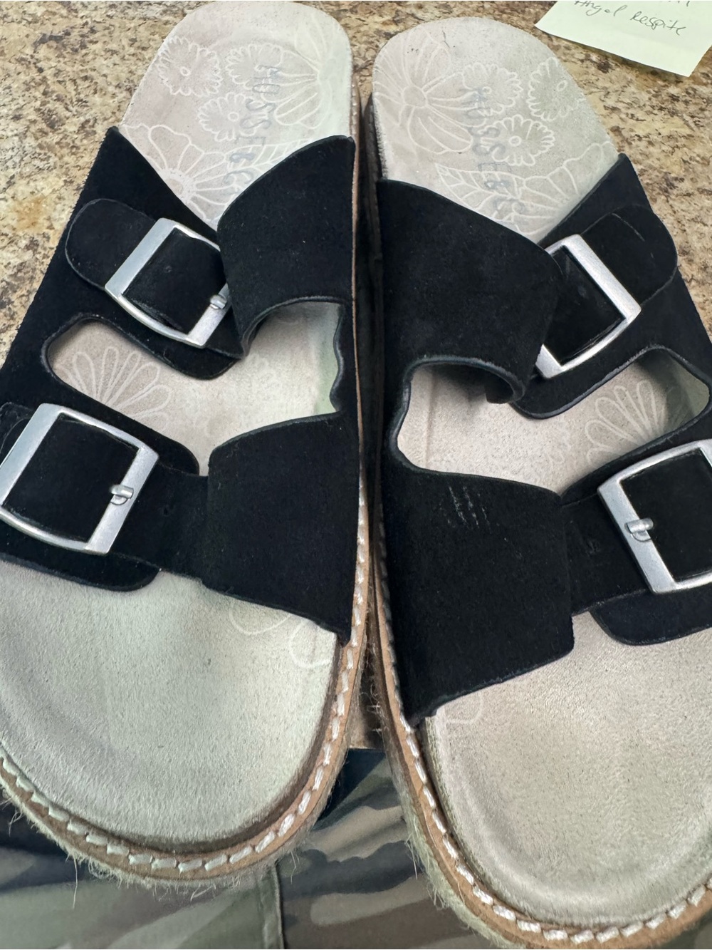 Musse and cloud sandals size 10